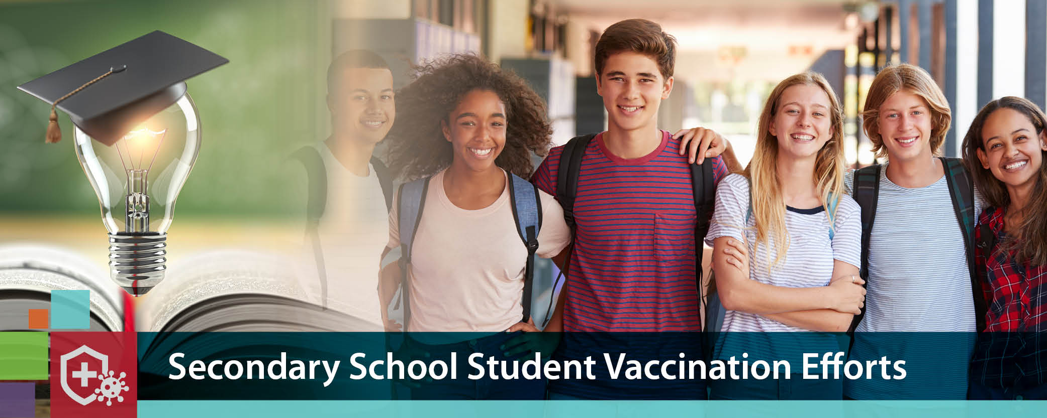 Annual report section banner - Secondary School Student Vaccination Efforts