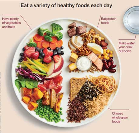 eat a variety of healthy foods each day