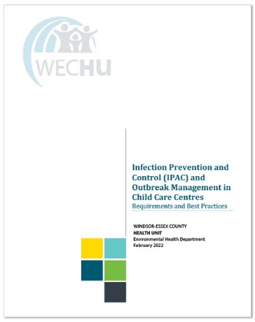 Cover of IPAC and outbreak management in child care centres guide