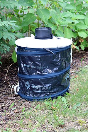 Photo of BG Sentinel 2 mosquito trap - click to view full size image
