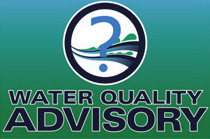 Beach Water Quality Advisory sign